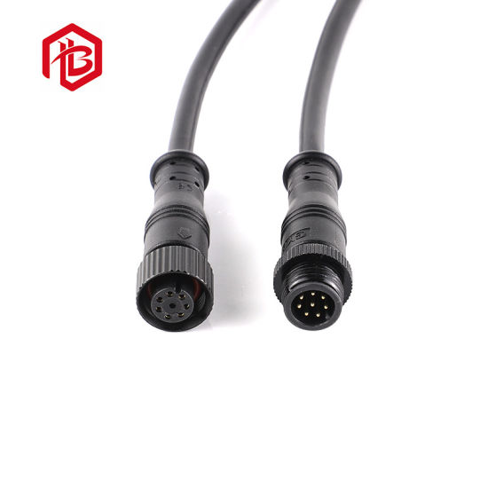 Connecteur de fil mâle femelle étanche en métal M12 3 broches de certification nationale