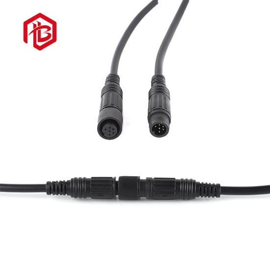 Connecteur de fil de câble noir étanche IP67 IP68 2pin 3pin
