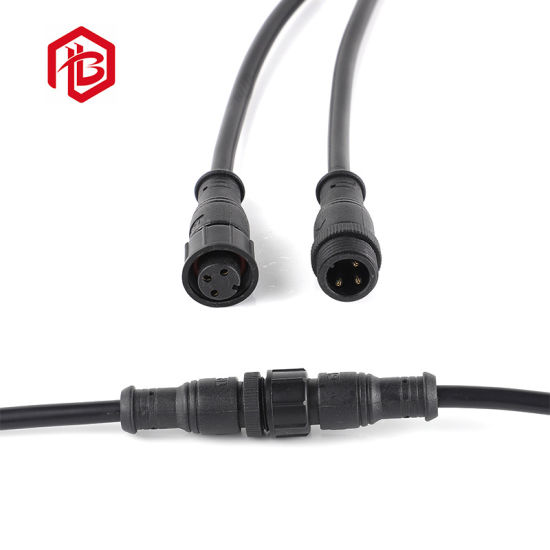 La qualité d'or bon marché LED IP68 connecteur étanche M15 PVC 2 broches